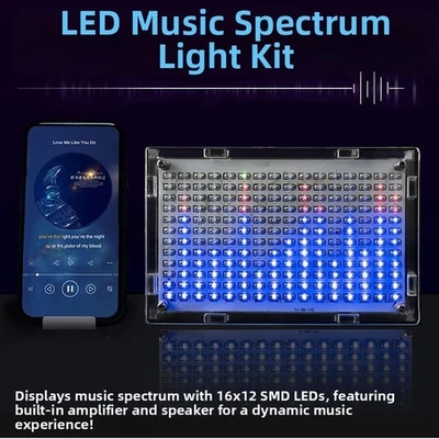 51 Mikrocontroller LED Sound Control Display Kit mit Acrylgehäuse für DIY - Bild 1 von 4
