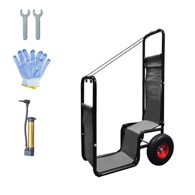 Carro de leña con ruedas grandes - Marco de acero de alta resistencia con agua... Foto 1 de 4