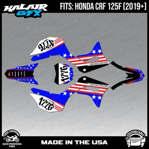 Graphics Kit for Honda CRF125F (2019-2024) CRF 125F USA Series - Blue - Picture 1 of 4