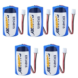 5PCS 3.6V 1900mAh ER34615 Non-rechargeable Battery with White Plug - Picture 1 of 3