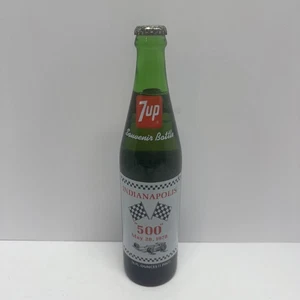 7UP  Indianapolis 500 Souvenir Soda Bottle 16oz Seven-Up Full 1979 - Picture 1 of 6