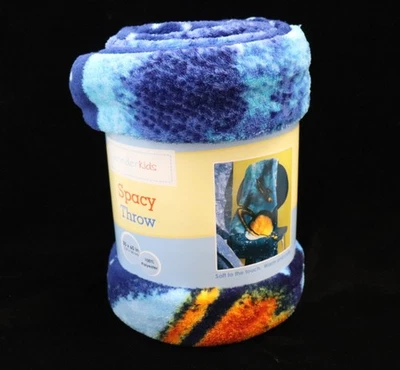 Galaxia Planetas Espaciales Estrellas Cohetes Lanzamiento Manta WonderKids 50 x 60 Kmart Nuevo de Lote Antiguo Foto 1 de 4