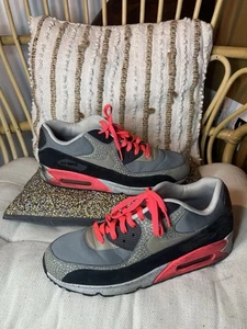 Nike Size 12 Sneakers Air Max 90 PRM “Bamboo Safari” Gray/Black/Infrared 2014 - Picture 1 of 9