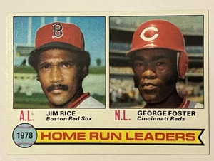 Jim Rice & George Foster 1979 Topps #2 Home Run Leaders - Red Sox - Reds - Picture 1 of 2