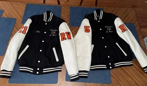 Chaquetas universitarias vintage de lana de cuero Philadelphia Jr Flyers de la década de 1980 NHL EHL - Imagen 1 de 9