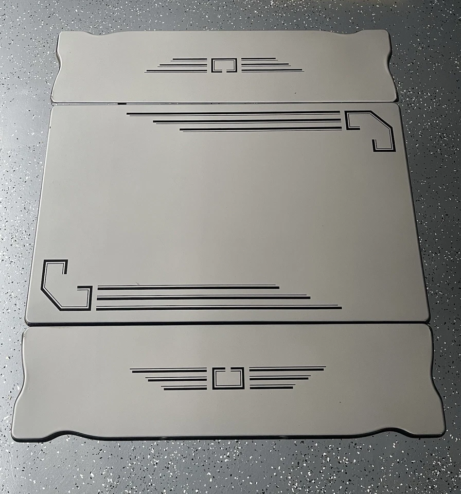 Mesa Benjamin Crysteel Esmaltada con Nido Guardado 2 Hojas Superior Cubiertos Cajón Foto 1 de 4