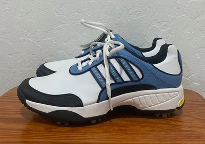Adidas Response Golf Spikes Zapatos Talla 7 Blanco con Cordones Azules #103444 Foto 1 de 4