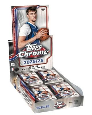 2025-26 Topps Chrome Basketball Hobby Box - Image 1 of 3