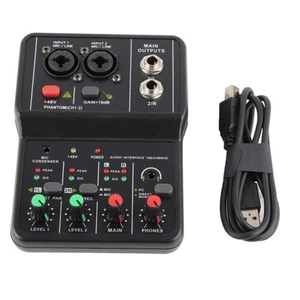 14*10*4.4cm 2-Channel Sound Card Audio Mixer For USB Convenient Power Supply - Photo 1/15