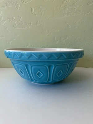 Cuenco mezclador vintage Mason Cash England grande 11” turquesa con raspado LEER DESCRIPCIÓN Foto 1 de 4