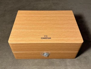 100% Genuine OMEGA Empty Wood Lacquered Watch Box W/ Pouch Authentic - Picture 1 of 24