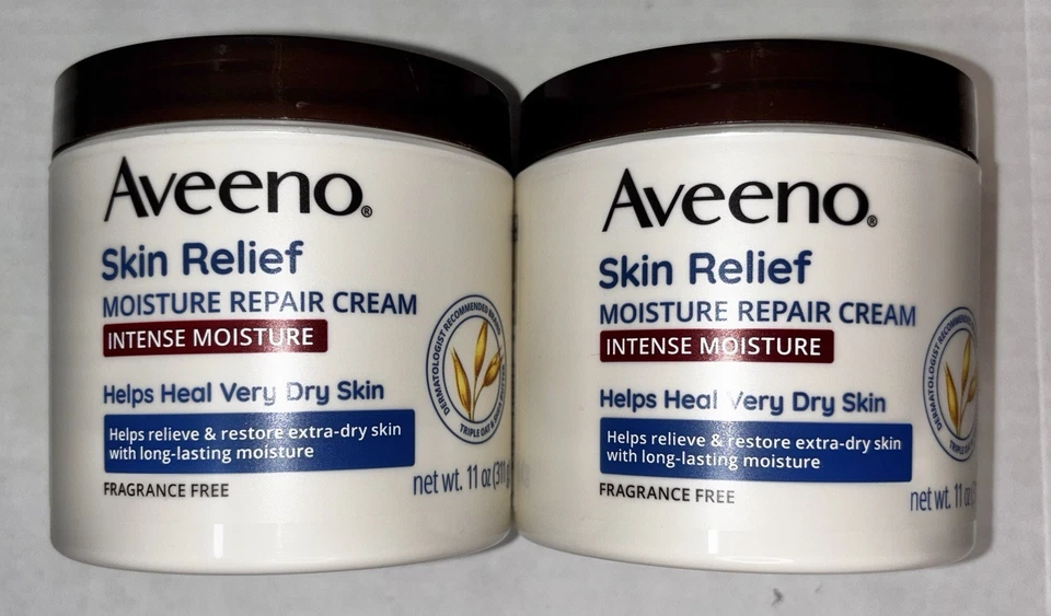 Aveeno Skin Relief Intense Moisturizing Cream, Extra-Dry Skin, 11 oz Lot Of 2 - Image 1 of 1