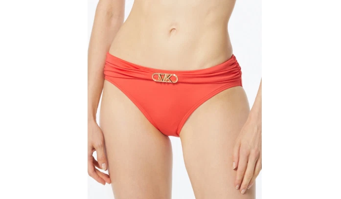 Parte inferior de bikini Michael Kors para mujer con cinturón - roja Foto 1 de 1