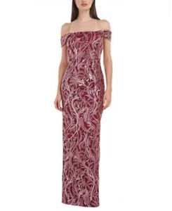 JS Collections Women's Long Maxi Dress Lined Floral Short Sleeve Canvas A2703 - Picture 1 of 20