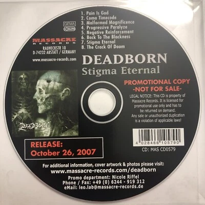 DEADBORN Stigma Eternal (Promo CD 2007 Massacre Records) - Bild 1 von 2