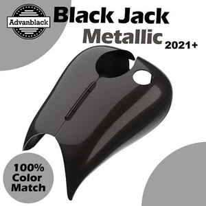 Black Jack Metallic Stretched Tank Cover For 21+ Harley Advanblack Touring - Imagen 1 de 7