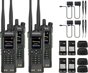 4X Baofeng DM-32 DMR Walkie Talkie 10W Digital Simulation GPS Air Band FM Radio - Bild 1 von 8