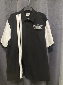 Mac Tools Button Down Mens Large Black Professional Mechanic Tools Forge XL - Bild 1 von 5