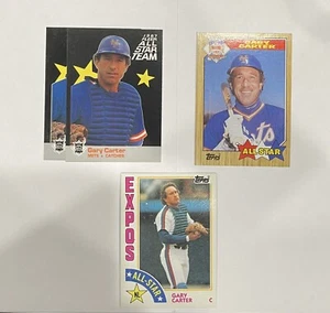 Lot of 4 Gary Carter Vintage Baseball Cards 1984-1987 Topps Fleer MLB HOF - Picture 1 of 2