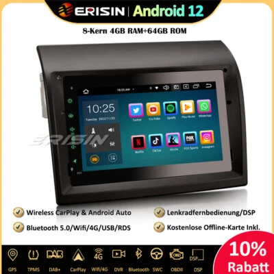 64GB DAB+Android 12 Autoradio GPS BT5.0 Fiat Ducato Peugeot Boxer Citroen Jumper - Bild 1 von 4