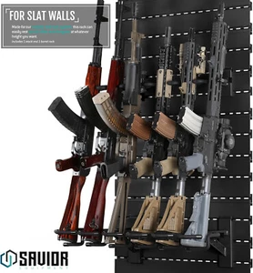 Savior Wall Rack System 6 Rifle Carbine Shotgun Vertical Display Mount Hooks - Picture 1 of 7