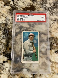 T206 WILLIE KEELER W BAT 1909 SWEET CAPORAL PSA 3 CENTERED AMAZING EYE APPEAL - Picture 1 of 2