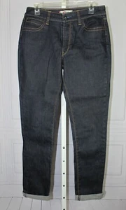 Womens NEW Levis 471 SLIM Size 32x34 Dark Wash Blue Jeans Stretch - Picture 1 of 5