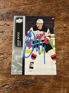 Miles Wood IP Signed Upper Deck Card Devils Autographed Avalanche - Picture 1 of 2