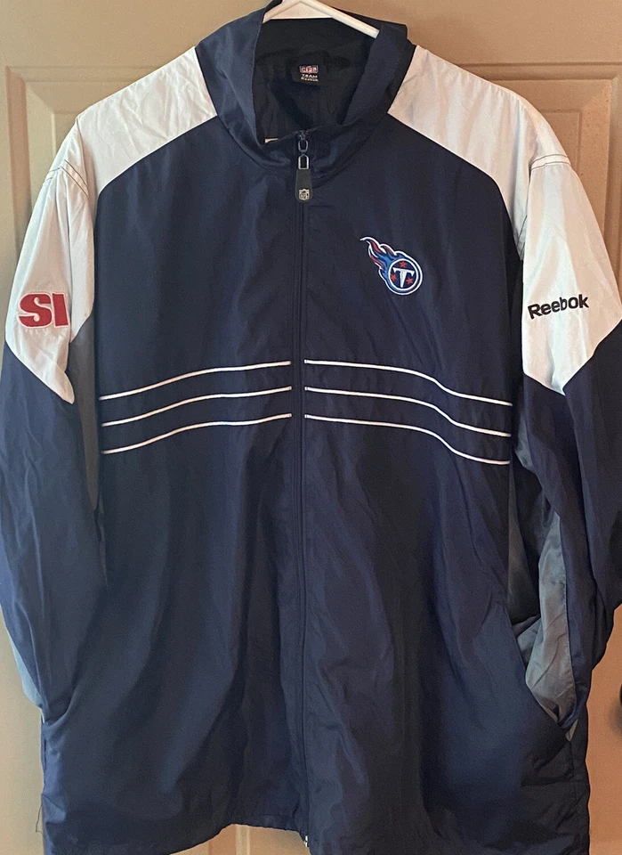 Chaqueta Tennessee Titans Adulto XL Azul Cortavientos Cremallera Completa Simulación Softshell Hombres Foto 1 de 4