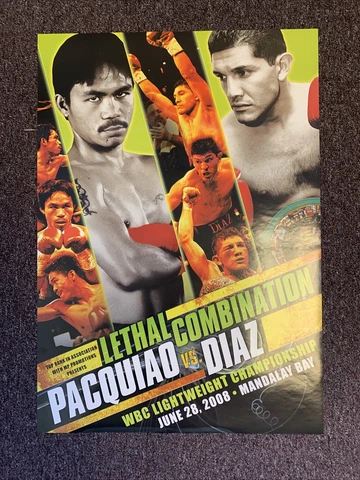 Manny Pacquiao vs David Diaz 2008 On-Site Poster; 19 x 27 Cover