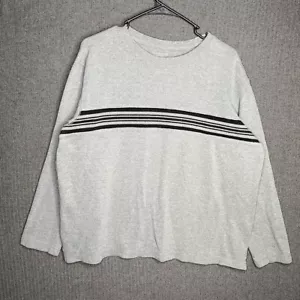 Covington Sweater Men's Large Gray Longsleeve Y2K Beach Striped Crewneck - Picture 1 of 5