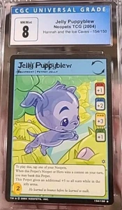NEOPETS JELLY PUPPYBLEW SECRET GRADED CCG 8 HANNAH & THE ICE CAVES 154/150 - Bild 1 von 3