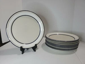Vintage RANMARU (5) Dinner Plates TREND WHITE 10.5" Stoneware JAPAN #4118 - Picture 1 of 7