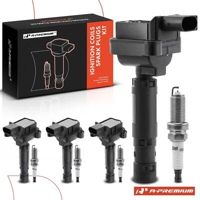 Kits de 4 bobinas de encendido y 4 bujías de IRIDIO para Mercedes Benz C230 03-05 1,8 L Foto 1 de 4