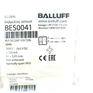 BALLUFF BES M12MF-USC30B-S04G(BES0041)Inductive Standard Sensors  New ✦KD - Picture 1 of 4