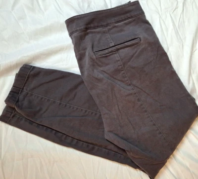 Pantalones LOFT ajustados al tobillo talla 10 elásticos elegantes gris malva Foto 1 de 4