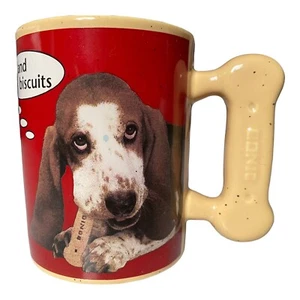 Vintage Dog Bonio Mug Basset Hound Bone Handle Tea Coffee Cup Ceramic Speckled . - Picture 1 of 12