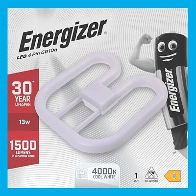 1x 13W =28W Replacement LED GR10q 4 pin 4000K 2D Light Bulb Double D Cool White - Image 1 of 4