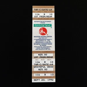 Grateful Dead Ticket Madison Square Garden MSG New York NY NYC 23.09.92 23.09.1992 - Bild 1 von 12