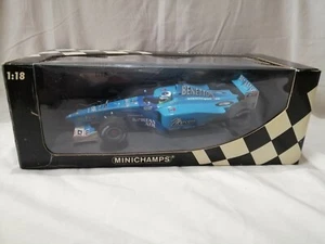 COA SIGNED MINICHAMPS BENETTON SHOWCAR 2001 1:18 GIANCARLO FISICHELLA NEW UNUSED - Picture 1 of 6