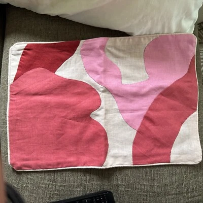 Sferra Bros Pink Shades Linen Boudoir Pillow Slip Cover Festa? 12x18 Inch - Image 1 of 4