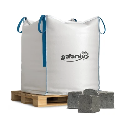 BigBag 1000 kg Basalt Pflastersteine 8/10 cm – Garten | Natur Weg Bau Palette - Bild 1 von 4
