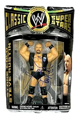 WWE STONE COLD HAND SIGNED AUTOGRAPHED CLASSIC SERIES  14 LJN TOY WITH JSA COA - Image 1 of 3