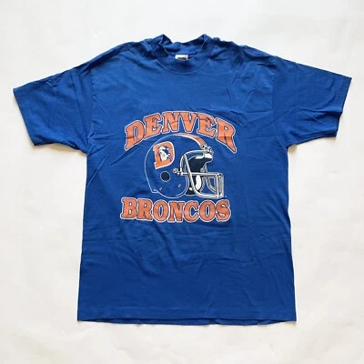 Camiseta De Colección NFL Denver Broncos Puntada Única Jóvenes Niños XL Azul Foto 1 de 4