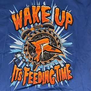 Authentic WWE Ryback Shirt Adult Mens Xl Blue Wake Up Its Feeding Time