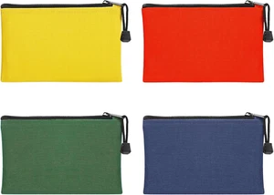 7''X4.7'' Canvas Tool Bags Pouches - 4 Pack Heavy Duty Zipper Pouch Set, Multipu - Picture 1 of 12