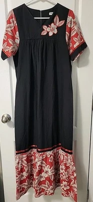 Maxi Vestido Hawaiano Liberty House Años 70 De Colección M Tropical Muumuu Volantes Floral  Foto 1 de 4