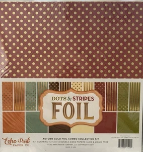 Echo Park 12"x 12" AUTUMN GOLD FOIL COMBO collection kit~Beautiful! Quick Ship! - Picture 1 of 1