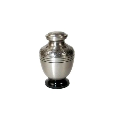 Brass and Pewter Small Cremation Keepsake Urn for Ashes - Image 1 of 4