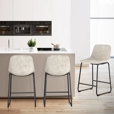 Counter Height Bar Stools Set of 3, Dining Chairs for Home Kitchen Island - Image 1 of 4